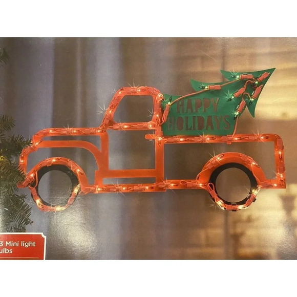 IG Design Multicolored Truck and Tree Indoor Christmas Decor 14 BRAND NEW - Picture 7 of 7